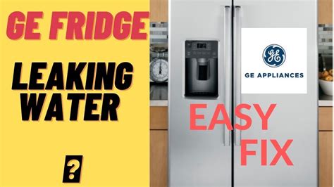 ge refrigerator leaking water from water dispenser|GE Refrigerator Leaking Water: 6 Easy Ways To Fix It。